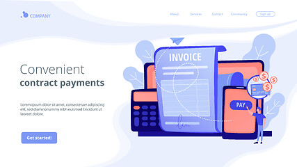 Image showing Payment terms concept landing page