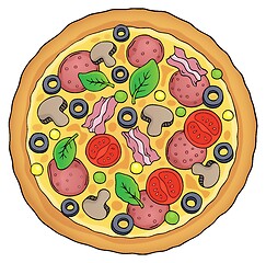 Image showing Whole pizza theme image 1