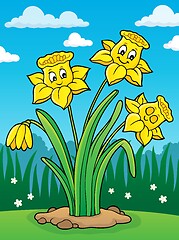 Image showing Narcissus flower theme image 2