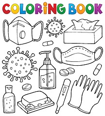 Image showing Coloring book virus prevention set 1