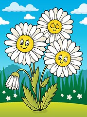 Image showing Daisy flower theme image 2