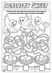 Image showing Activity sheet maze theme 1