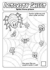 Image showing Activity sheet spider theme 1