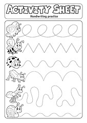 Image showing Activity sheet handwriting practise 6