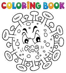 Image showing Coloring book virus theme 1