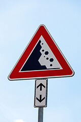 Image showing Falling Stones Sign