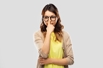 Image showing asian woman in glasses or student