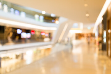 Image showing Shopping mall blur background with bokeh