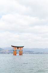 Image showing Torii gate at miyajima japan