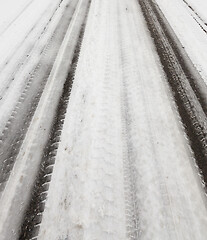 Image showing Road under the snow