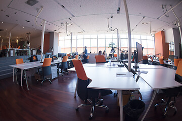 Image showing busy coworking office space