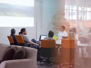 Image showing Startup business team at a meeting