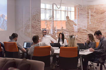 Image showing Startup business team at a meeting