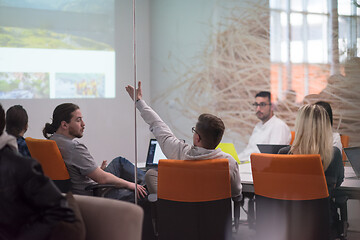 Image showing Startup business team at a meeting