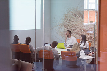 Image showing Startup business team at a meeting