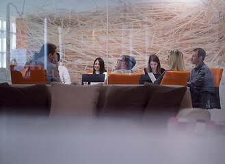 Image showing Startup business team at a meeting