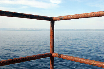 Image showing Rusty fence