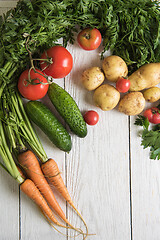 Image showing freshly grown raw vegetables