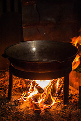 Image showing Cooking over a campfire