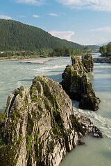 Image showing Fast mountain river Katun