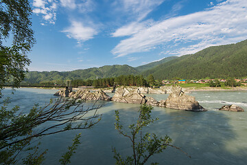 Image showing Fast mountain river Katun