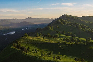 Image showing Beauty dawn in the mountains