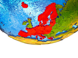 Image showing Schengen Area members on 3D Earth