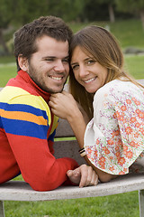 Image showing Romantic couple outdoor