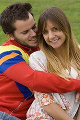 Image showing Romantic couple outdoor