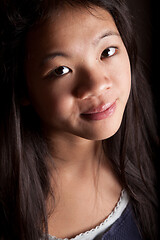 Image showing Portrait of a young teenager girl in studio