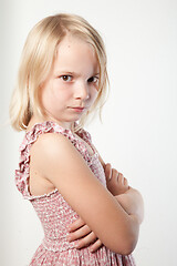 Image showing Portrait of a young teenager girl in studio