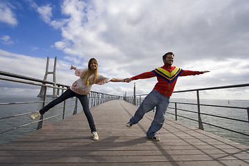 Image showing Young couple outdoor enjoying life