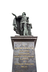 Image showing the King Gustaf the third statue in Stockholm Sweden