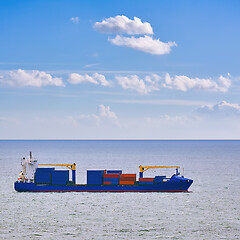 Image showing Container Ship in the Sea