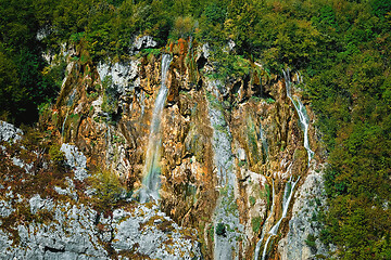 Image showing Waterfalls in Plitvice Lakes National Park