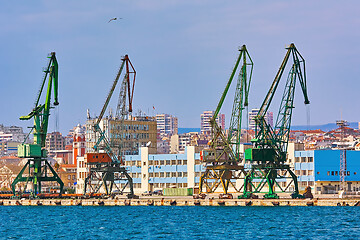 Image showing Harbor Crane in the Port