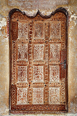 Image showing Door in Strehaia Monastery, Romania