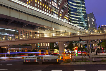 Image showing Modern architecture. Elevated Highways and skyscrapers in Tokyo.