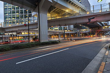 Image showing Modern architecture. Elevated Highways and skyscrapers in Tokyo.