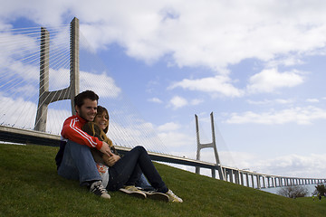 Image showing Romantic couple outdoor