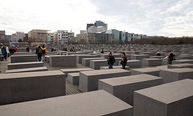 Image showing Berlin, Germany on 30.12.2019. Modern Holocaust monument in the 