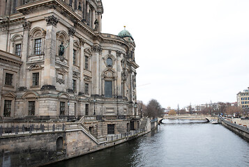 Image showing Berlin, Germany on Januari 1, 2020: Cathedral seen from river. P