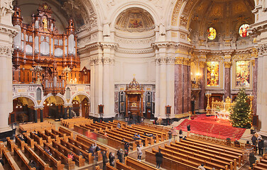 Image showing BERLIN, GERMANY, JANUARI 1, 2020: Inside Berlin Cathedral. Decor