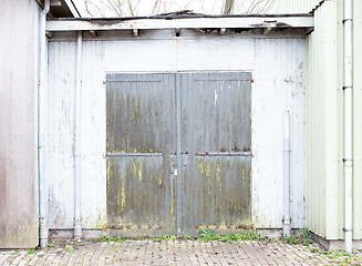 Image showing Old garage door