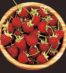 Image showing Perfect Ripe Raspberries