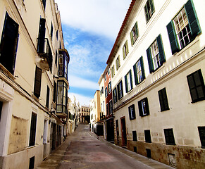 Image showing Street of Mahon, Menorca, Spain