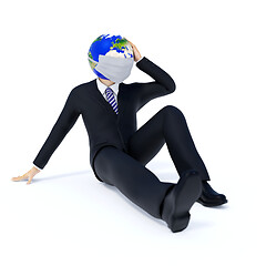 Image showing Man Earth wearing a mask