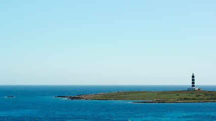 Image showing Lighthouse Illa de l Aire, Menorca, Spain 