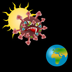 Image showing Sun Earth Virus