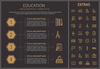 Image showing Education infographic template, elements and icons